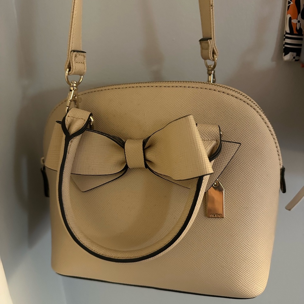 Aldo Cream Bow Accent Women's Bag